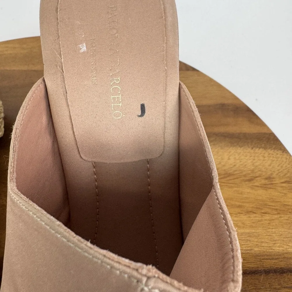 New Womens Paloma Barcelo Lala Pink Satin Espadrille Platform Wedge Sandal Sz 41
